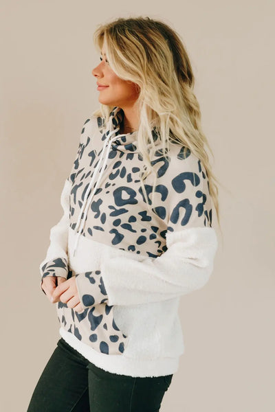 Cozy Spotted Leopard Pullover Rite Choice Clothing