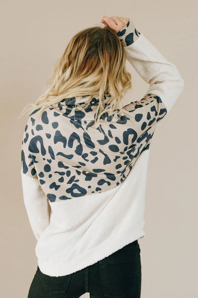 Cozy Spotted Leopard Pullover Rite Choice Clothing