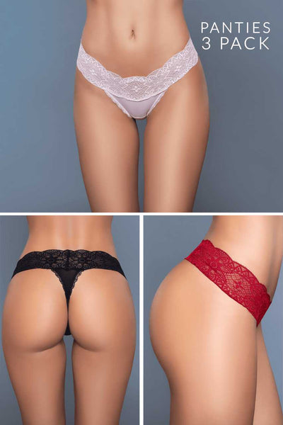 Danielle Underwear Thong 3 Pack Rite Choice Clothing