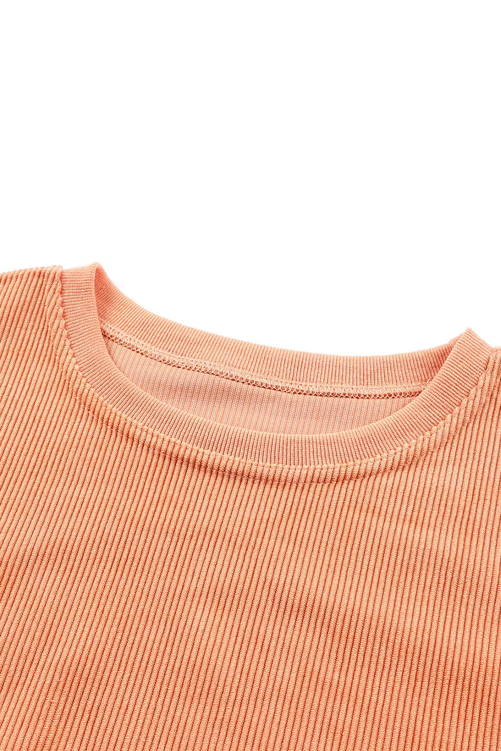 Orange Jolene Letter Print Ribbed Oversized Sweatshirt Rite Choice Clothing