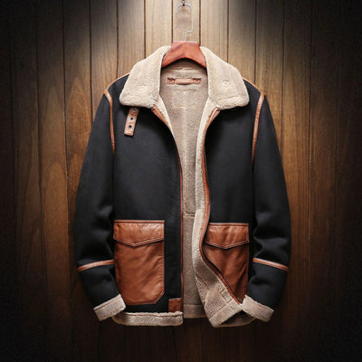 Velvet Leather Jacket Fleece Stitching Rite Choice Clothing