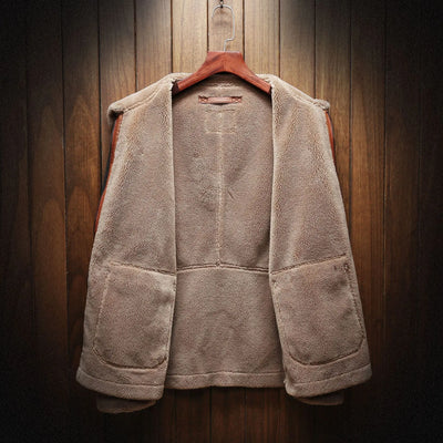 Velvet Leather Jacket Fleece Stitching Rite Choice Clothing