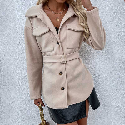 Women's Apricot Asymmetrical Coat Rite Choice Clothing