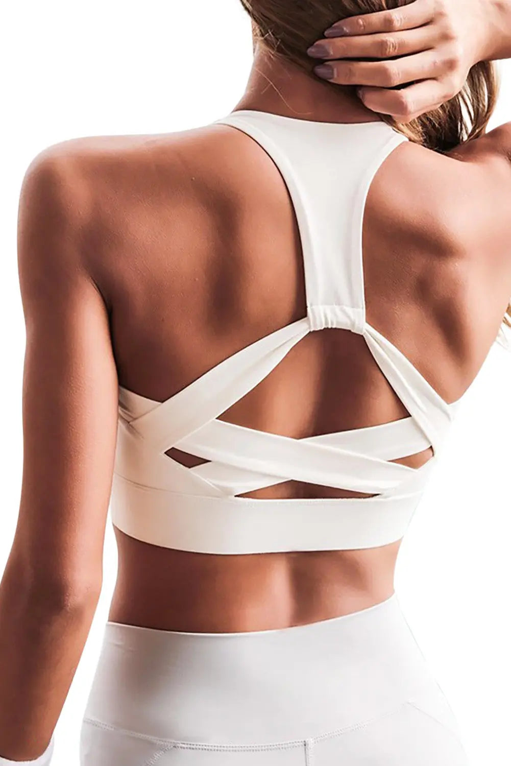 Athletic Push Up Cut Out Wireless Sports Bra