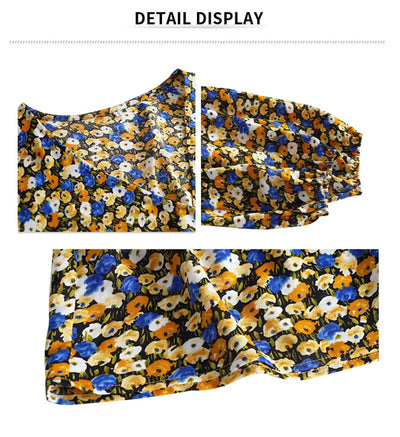 Floral V-Neck Tie Waist Mini Dress Rite Choice Clothing