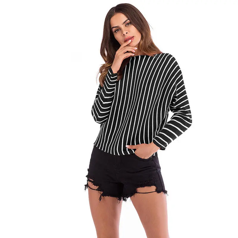 Leisure Round Neck Long Sleeve Pullover Shirt