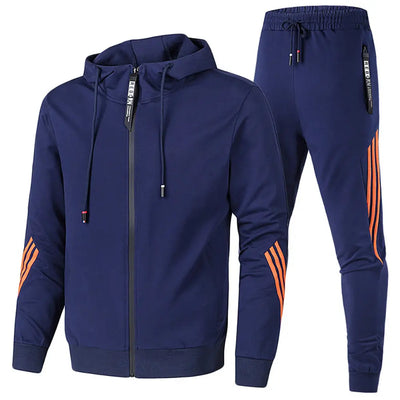 Men Sport Set Sweatsuit Tracksuit (Jacket & Trousers)