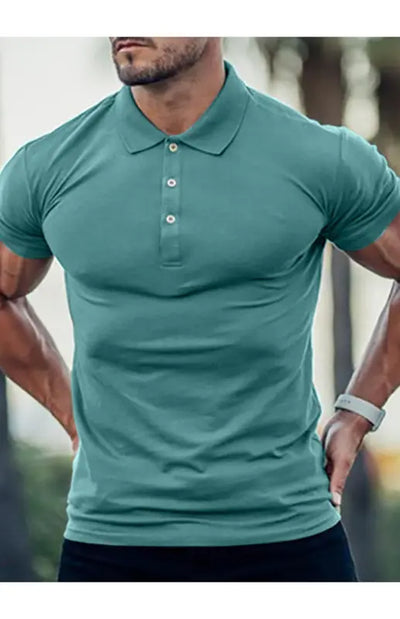 Men's Basic Solid Color POLO Shirt