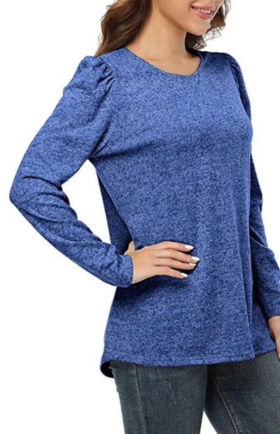 Women's Solid Color Long Sleeve Top