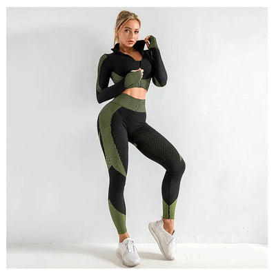 Yoga Set Bra, Pant, and Pullover