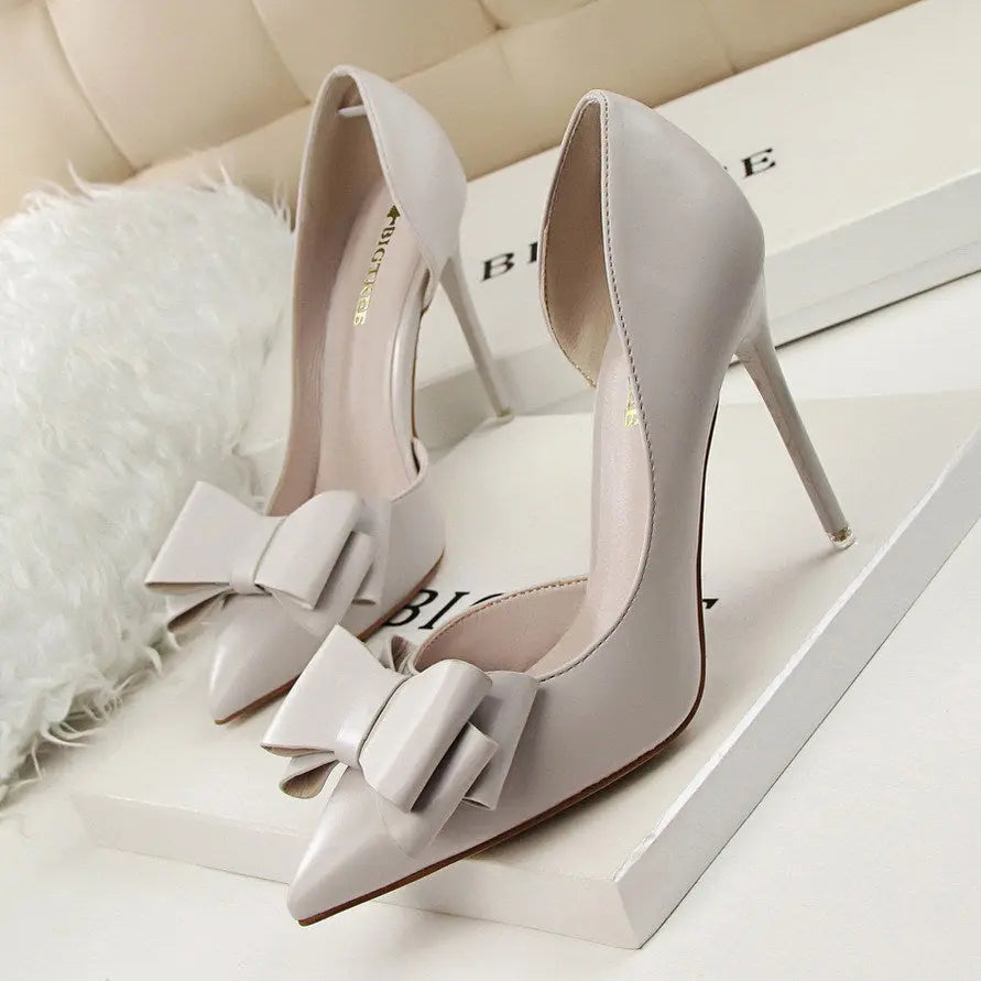 sweet bow, high heel, stiletto